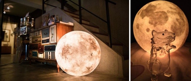 Лампа в виде Луны с таинственным светом