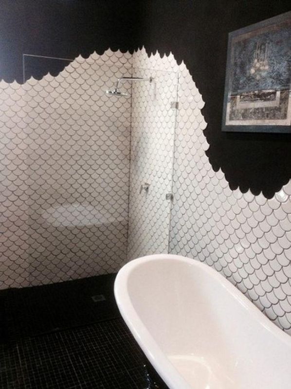 Оригинальные идеи для оформления стен в ванной