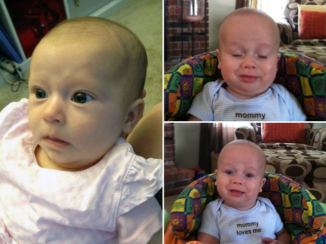 Выражения лиц у младенцев в процессе
