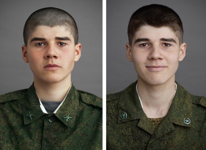 Лица парней до и после армии