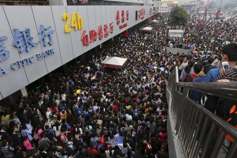 Фотографии, показывающие как много людей живет в Китае