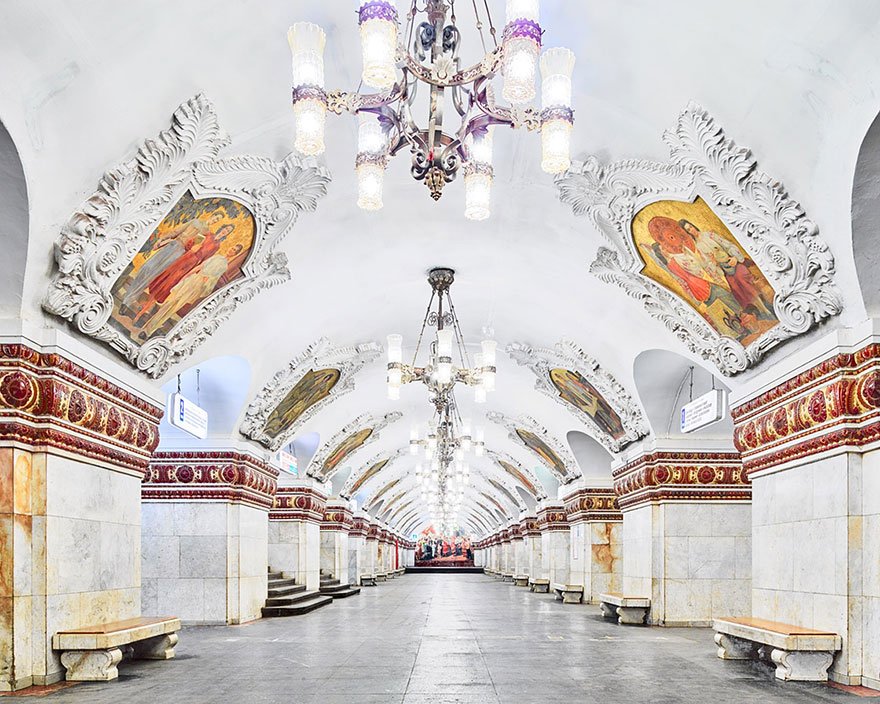 Красота станций московского метро от Дэвида Бурдени