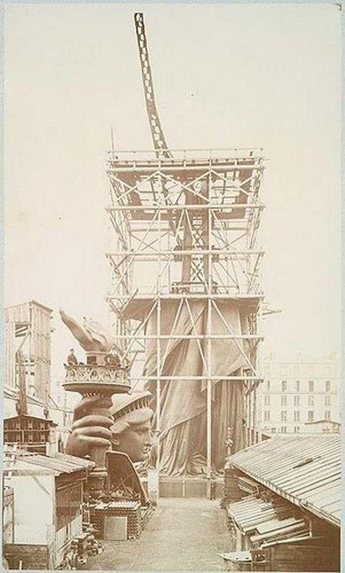 Процесс строительства статуи Свободы