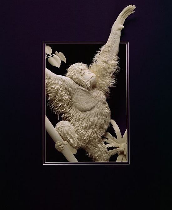 Великолепные скульптуры животных из бумаги от Кэлвина Николлса