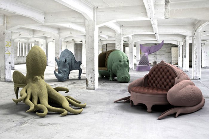 Необычные кресла и диваны в виде животных от Максимо Риеры