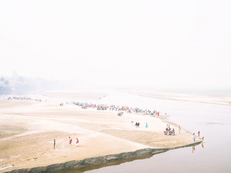 Туманные фотографии реки Ганг