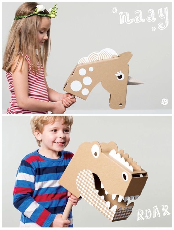 Как сделать оригинальные игрушки для детей из картона