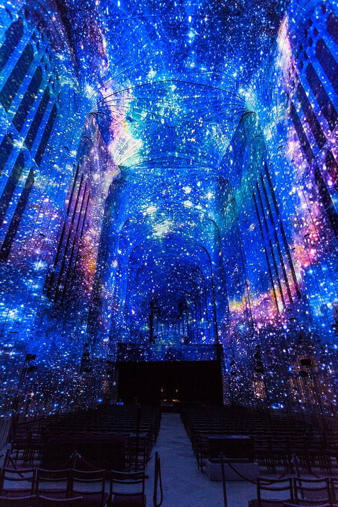 Необыкновенные световые проекции в Кебридже Miguel Chevalier