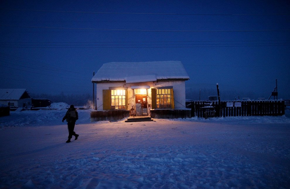 Поселок Оймякон на востоке Якутии, где живет зима