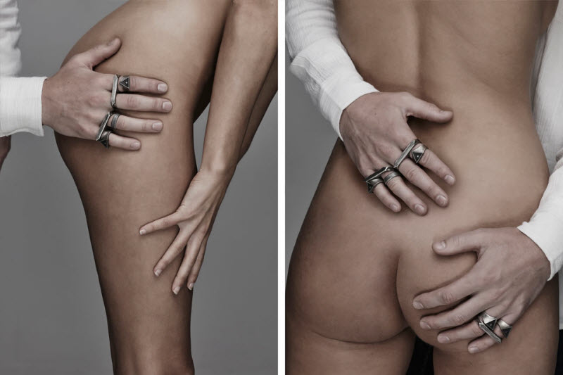 Реклама мужских украшений на голых женщинах от бренда I Love Ugly