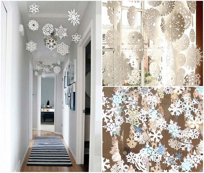 12 идей, чтобы украсить дом бумажными снежинками
