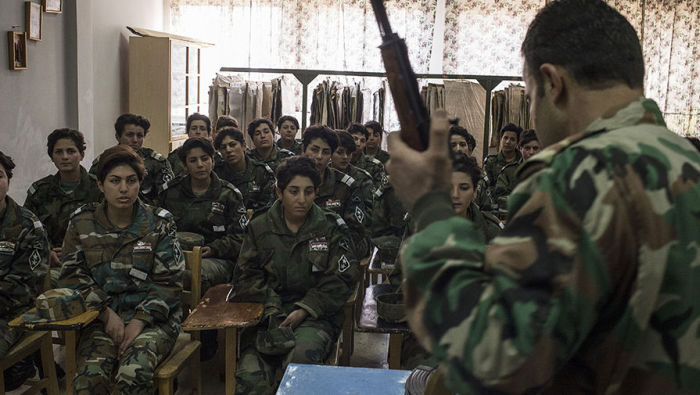 Женщины специального женского батальона сирийской армии