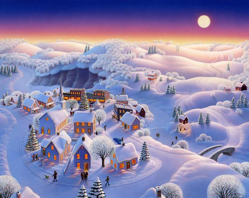 Сказочные зимние домики от Робин Молине