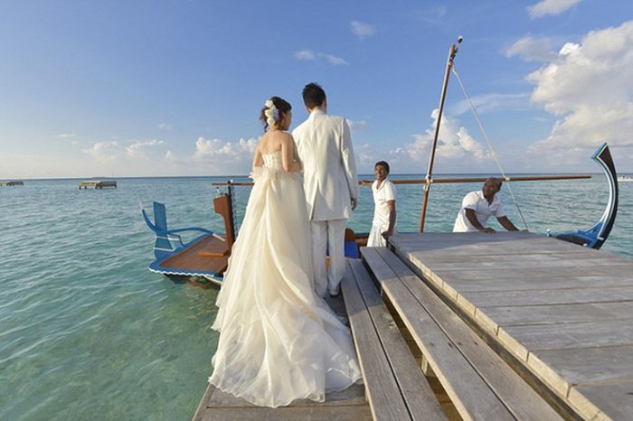 Домик для бракосочетаний на Мальдивах