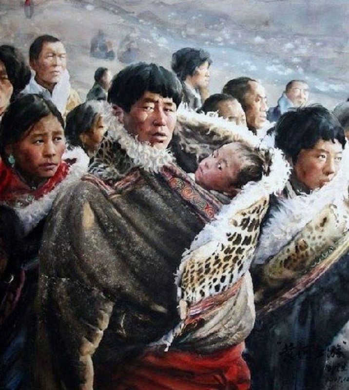 Реалистичные акварельные картины от Лю Йуншеня