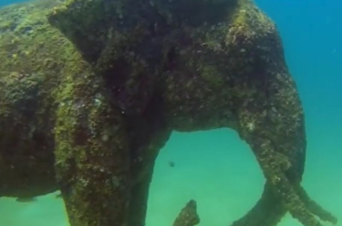 Скульптуры и статуи в подводном царстве