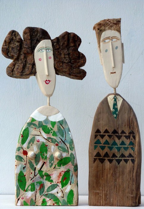 Деревянные человечки с душой от Линн Муир