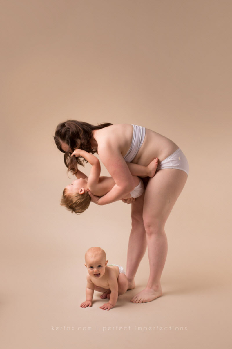 Идеальная красота материнства у женщин, с неидеальными телами
