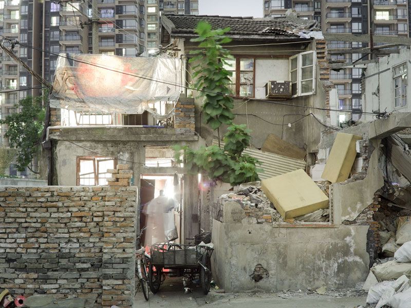 Хибары упрямых китайцев, отказывающихся переселяться в квартиры