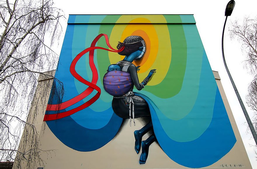 Уличные рисунки от парижского художника Жульена Малланда