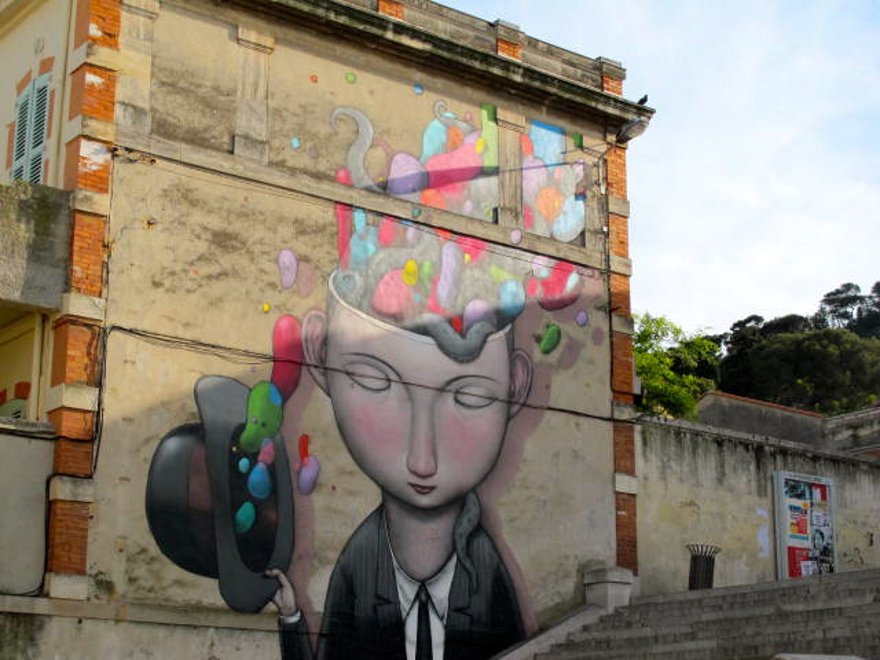 Уличные рисунки от парижского художника Жульена Малланда
