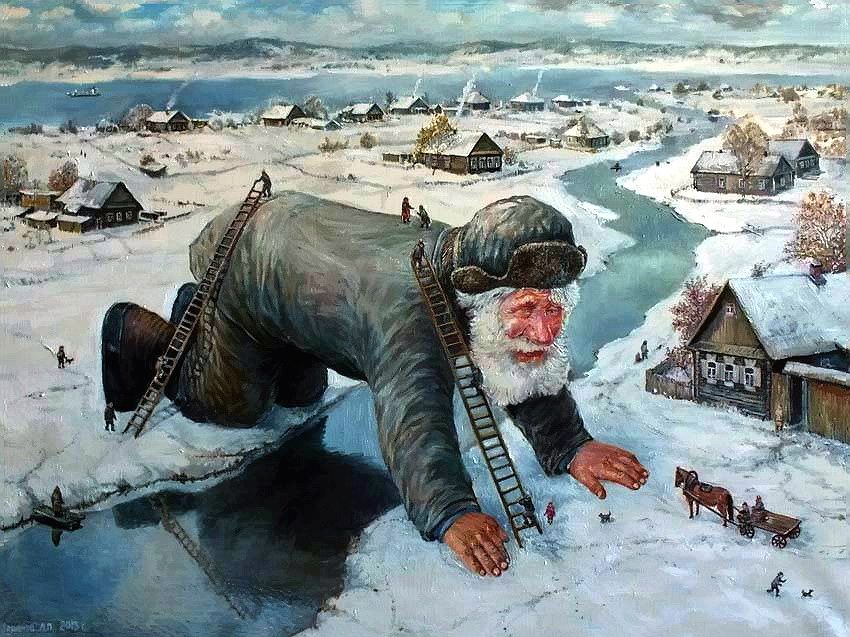 Зимой особенно хочется летать: картины Леонида Баранова