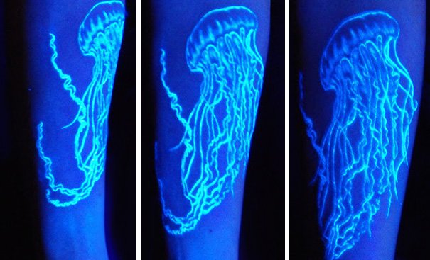 Татуировки, которые светятся в ультрафиолете