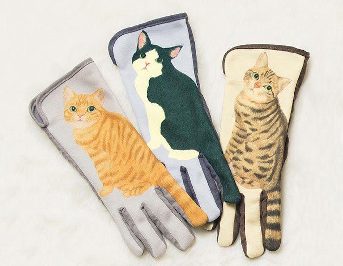 Перчатки для смартфонов с кошачьими хвостиками