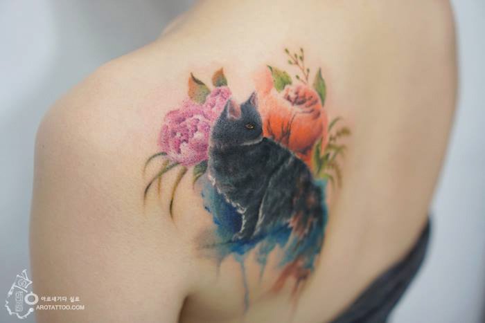 Татуировки в стиле акварельной живописи от тату-мастера Silo