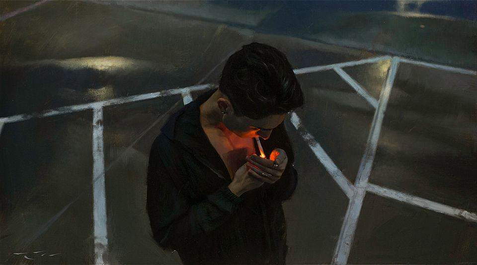 Ночная жизнь в гиперреалистичных картинах Кейси Бо
