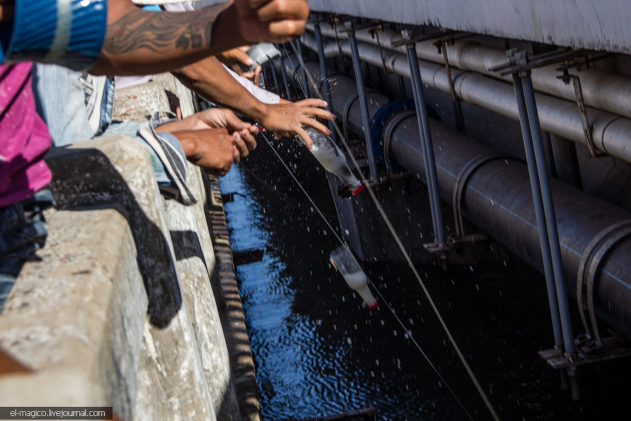 Как вьетнамцы ловят рыбу при помощи пластиковых бутылок