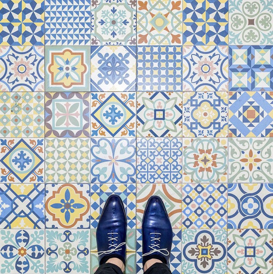 Мозаичные узоры на полах Каталонии в фотопроекте Себастьяна Ерраса