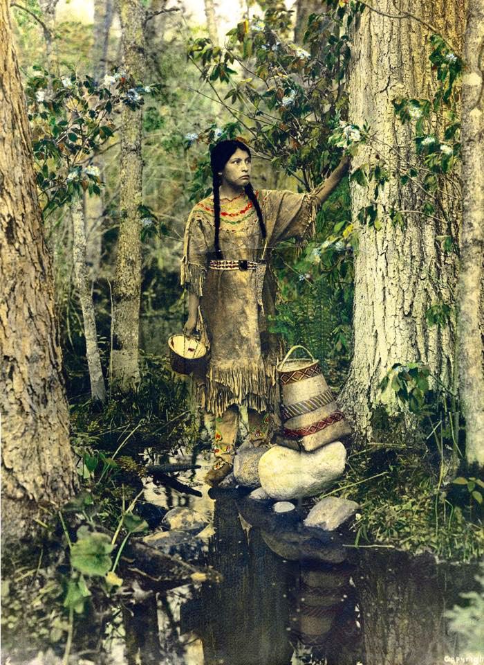 Редкие цветные фотографии коренных народов Северной Америки столетней давности