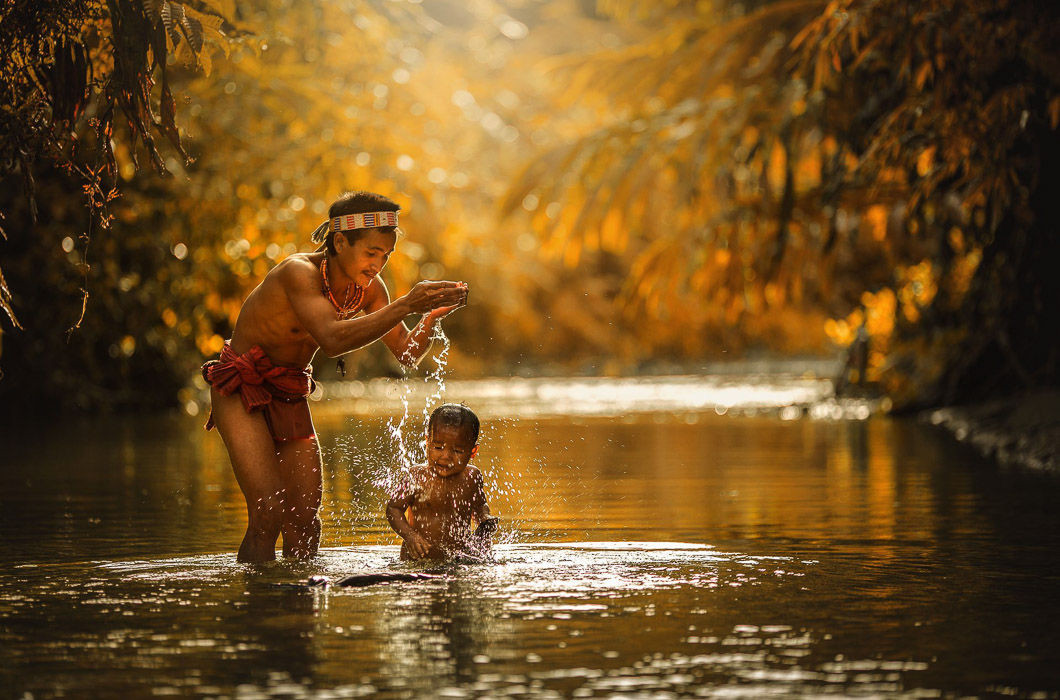 Красивые фото дикого племени в Индонезии