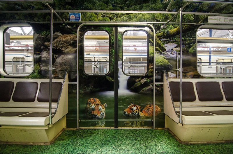 Нескучные вагоны метро в разных городах мира