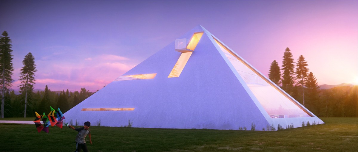 Футуристический концепт дома-пирамиды