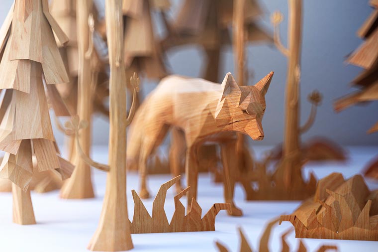 Деревянные скульптуры животных от Мэта Цулика