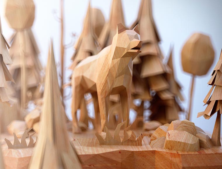 Деревянные скульптуры животных от Мэта Цулика