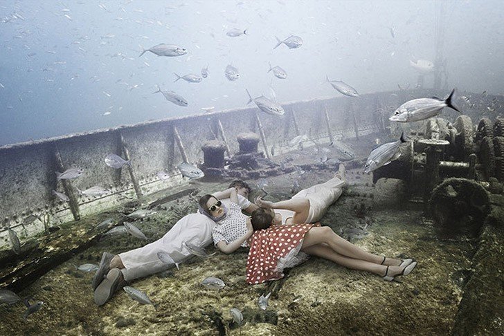 Подводный мир на затонувшем корабле от фотографа и дайвера Андреаса Франке
