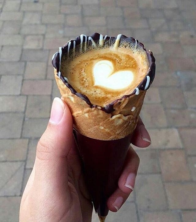 Новый кофейный тренд в Instagram: кофе в рожках