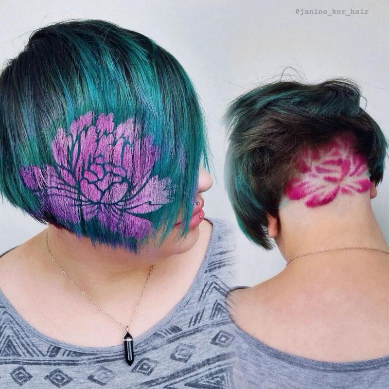 Новый модный тренд Instagram - трафареты на волосах