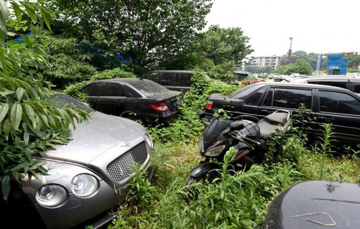 В Китае обнаружили свалку дорогих машин