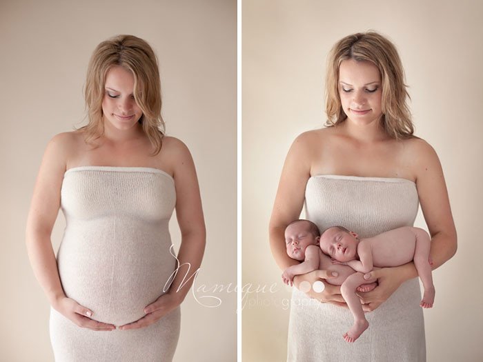 Прекрасные фотографии мамочек до и после рождения малыша