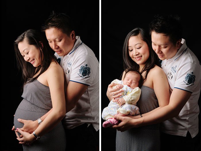 Прекрасные фотографии мамочек до и после рождения малыша