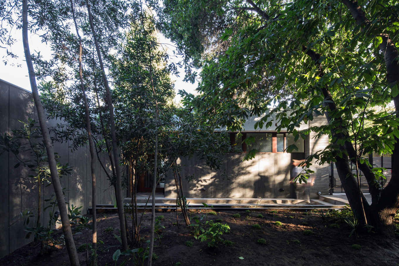 Частный дом со стеклянными стенами и садом в Чили