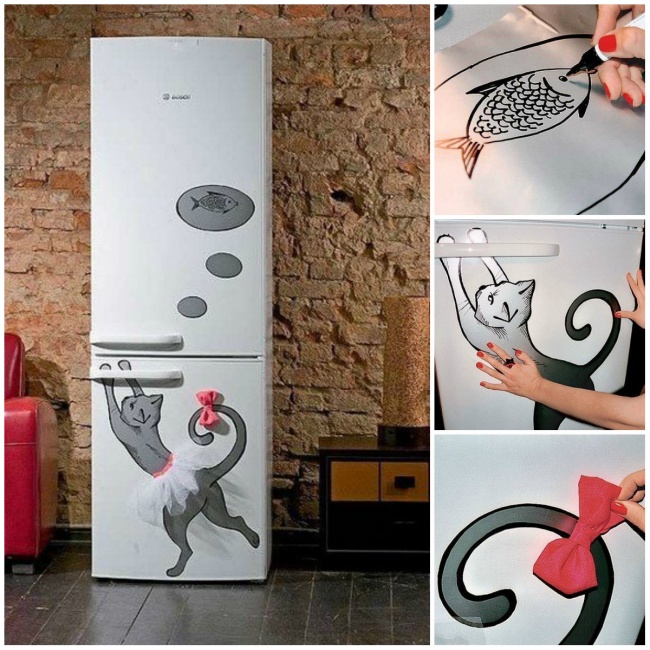 12 способов украсить обычный холодильник