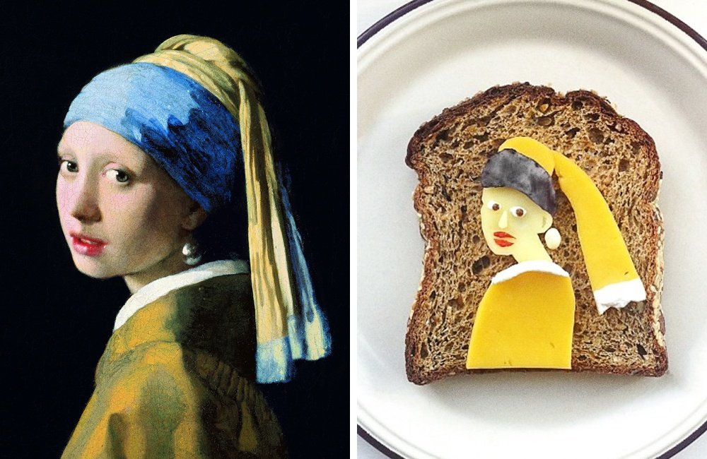 Известные картины в бутербродах от Иды Скивенес