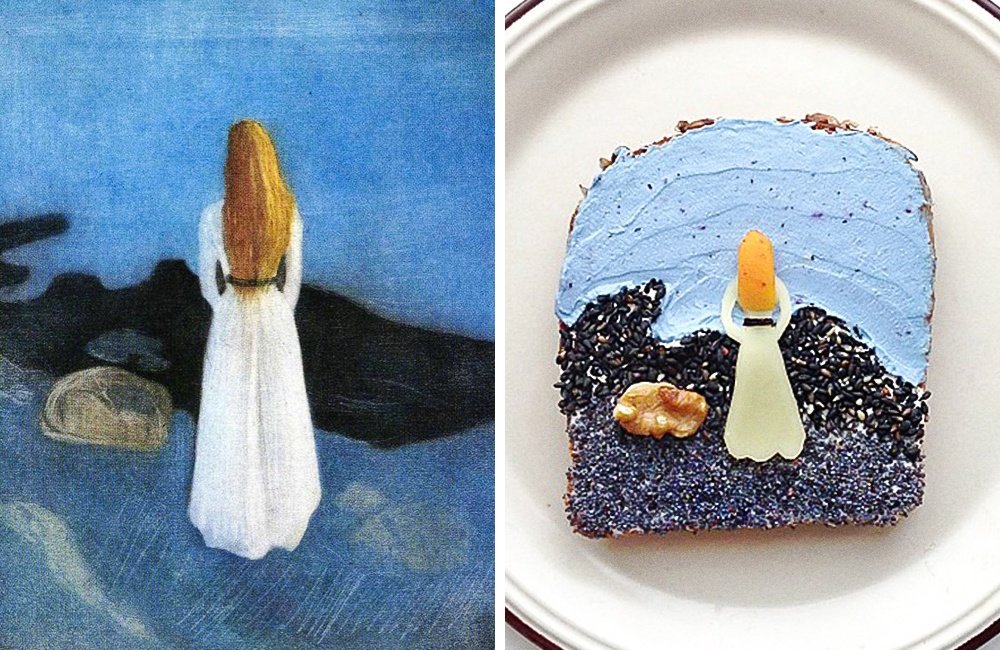 Известные картины в бутербродах от Иды Скивенес