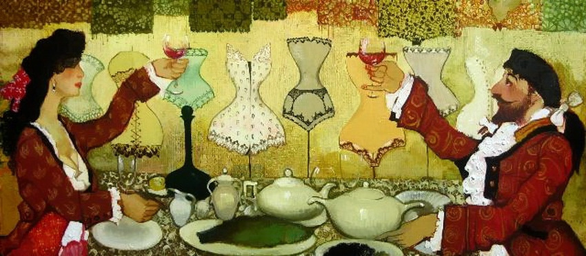 Картины с грузинскими мотивами от художника Отара Имерлишвили