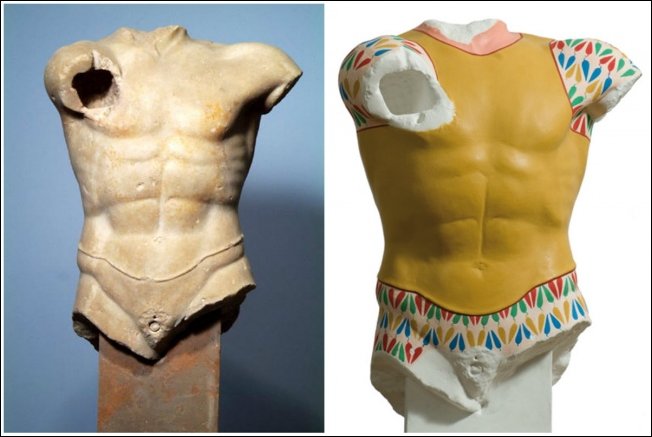 Античные скульптуры выглядели немного иначе